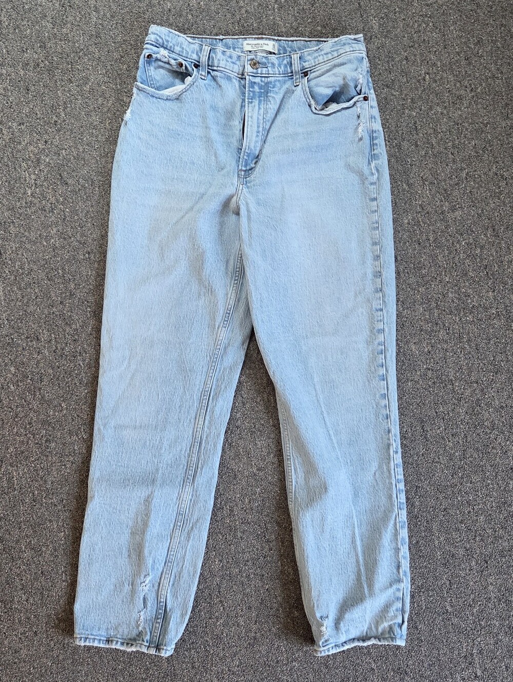 Abercrombie & Fitch Curve Love The '90s Straight Ultra High Rise Jeans 31/12R